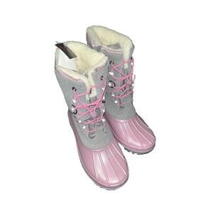 Womens Winter Boots Size 4 Lands End Thermolite Core Purple Sparkles NWT NEW